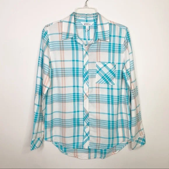 Stitch Fix l Market & Spruce Plaid Button Down Top - Picture 5 of 9